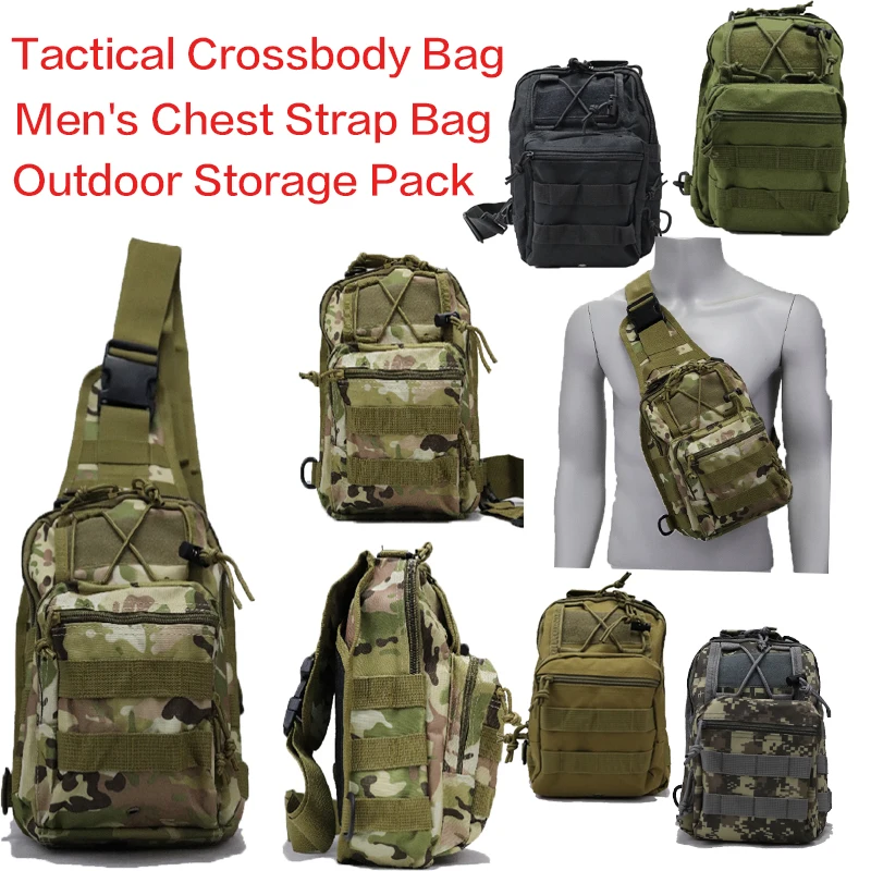 

Military Tactics Shoulder Bag Outdoor Hiking Sports Sling Bag Molle Army Camping Hunting Fishing Men's Chest Strap Bag Hot Sell