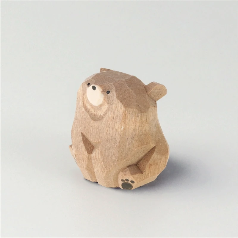 652F деревянная скульптура животного ручной работы из цельного дерева украшение
