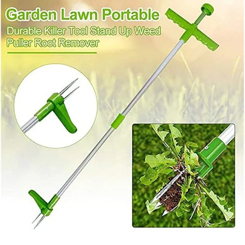 

New Weeder Double-section Split Aluminum Tube Weeding and Digging Wild Vegetables Gardening Tools Manual Weeder