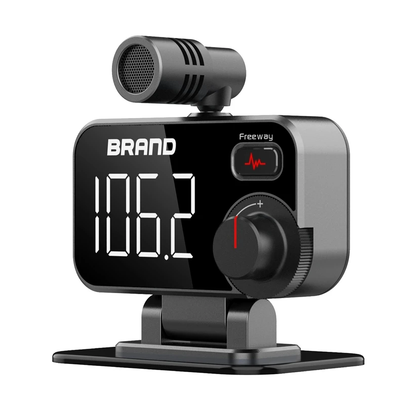 

HTHL-Bluetooth FM Transmitter For Car, Bluetooth Car Adapter MP3 Player With Display Screen,QC3.0 Dual USB Fast Charging Port