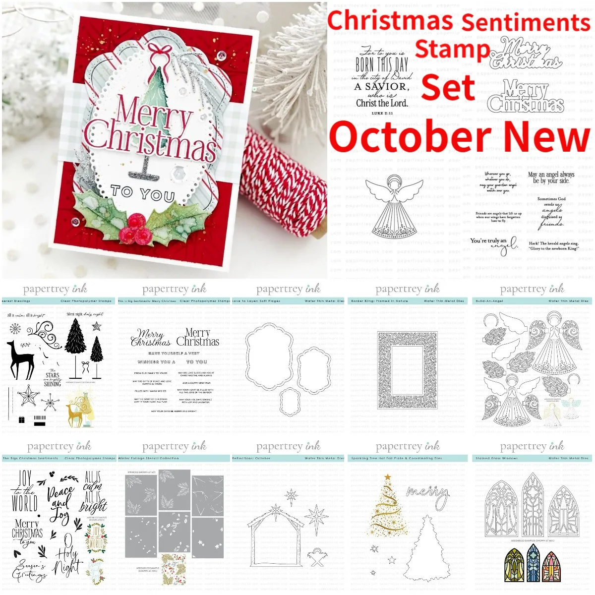 Новинка 2024 Рождественская радость ангельские предложения штампы праздничные