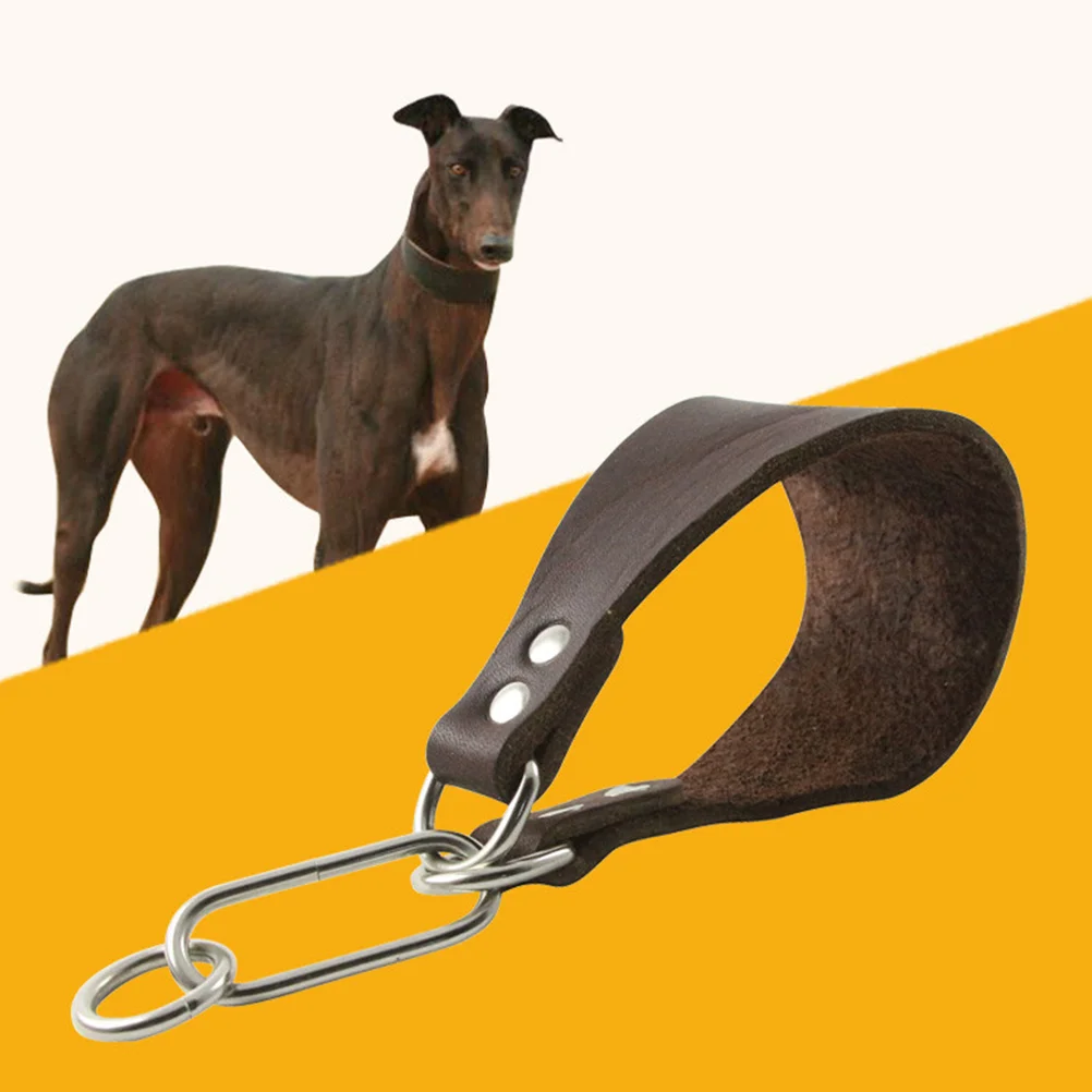 

1Pc Collar Wide Cattlehide Practical Ring Collar Supplies for Greyhound Whippet