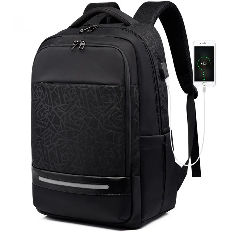 

Дорожный рюкзак для мужчин, деловой школьный ранец с USB-разъемом для ноутбука 17,3 дюйма, Водонепроницаемый модный портфель