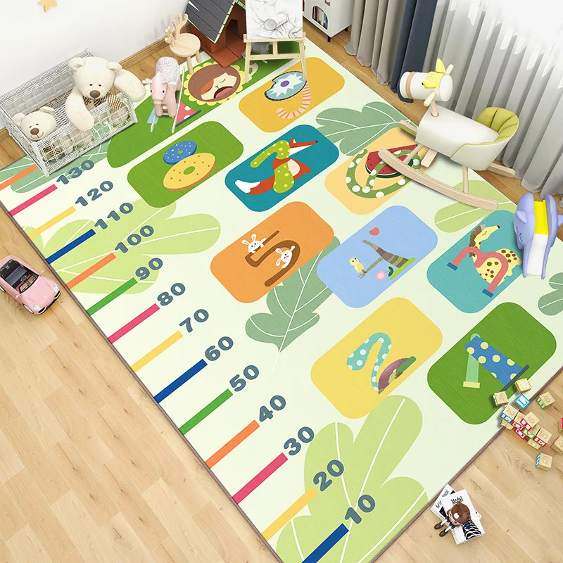 

Cute Children Jumping Grid Adventure Rug Home Living Room Large Area Baby Crawling Playing Mats Children'S Bedroom Carpet