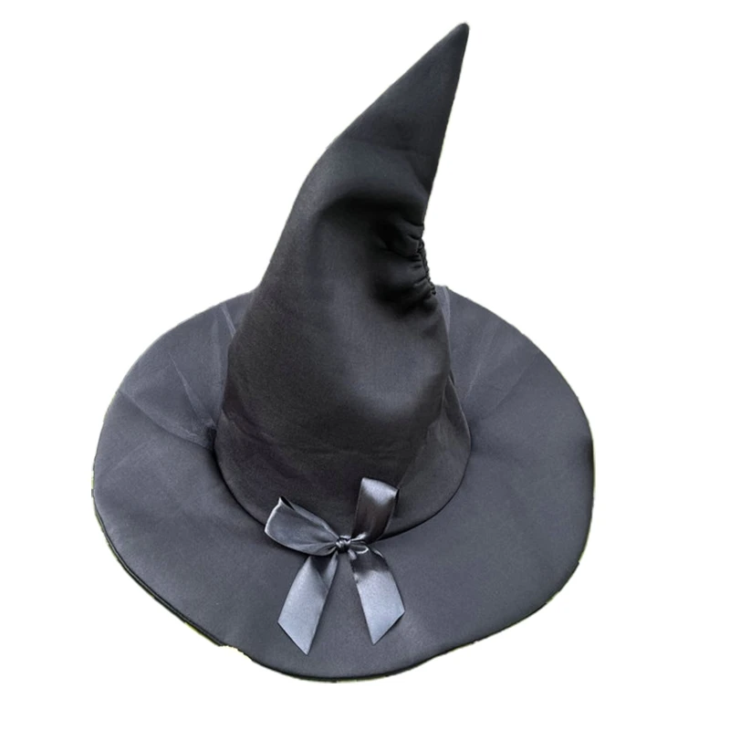 

Adult Kids Halloween Witch Hats with Veil Masquerade Wizard Hat Cosplay Costume Halloween Party Fancy Dress Decor