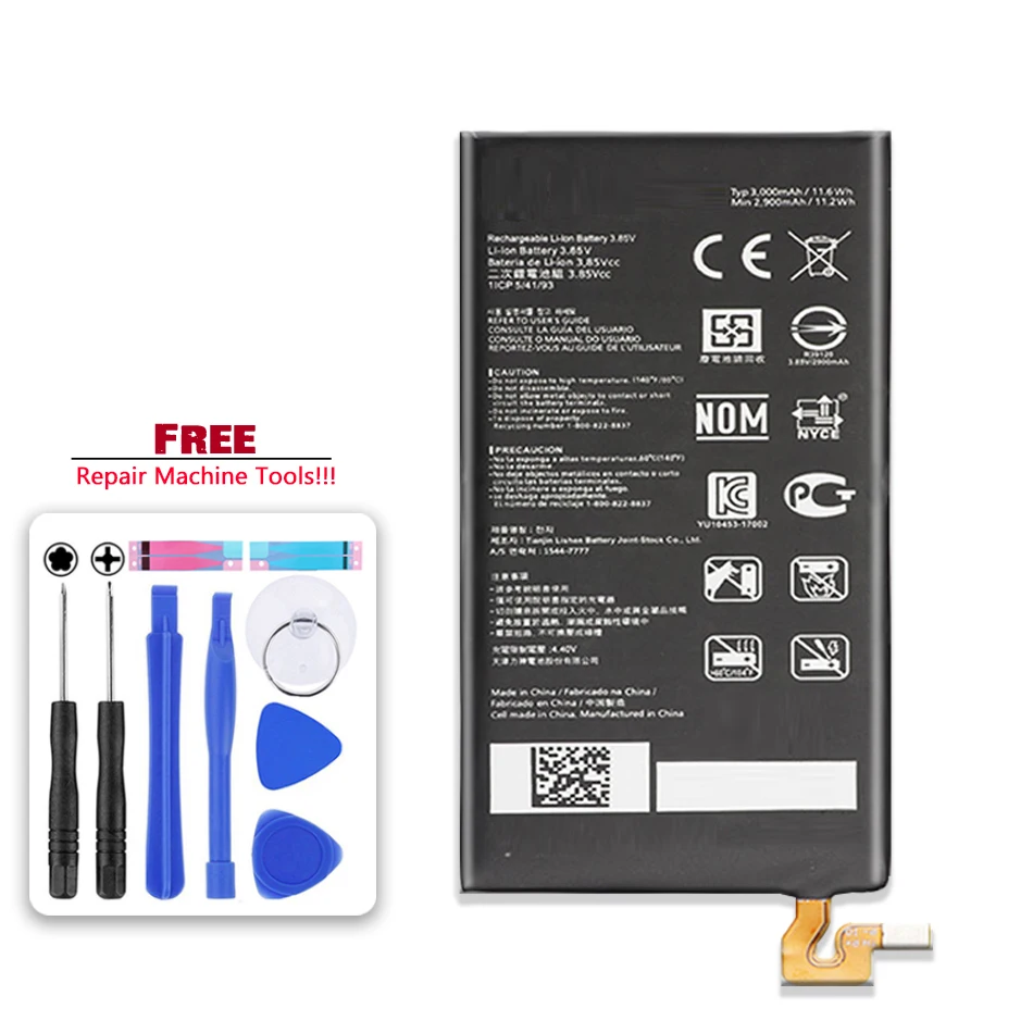 

3000mAh BL-T33 Battery For LG Q6 M700A M700AN M700DSK M700N BL T33 Bateria + Free tool