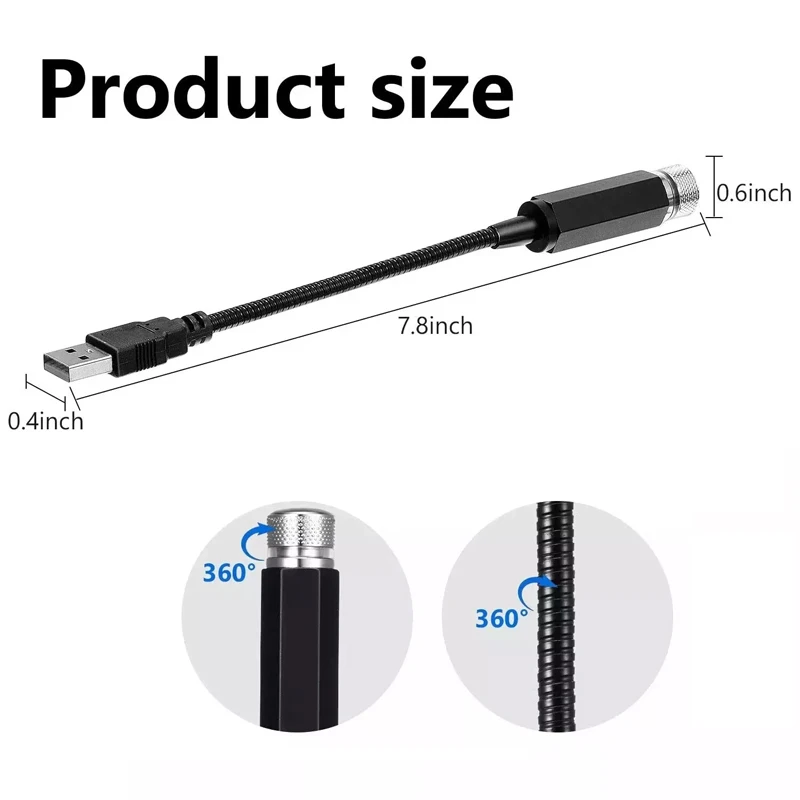 Мини-светодиодный автомобильный потолочный звездный ночник проектор интерьер