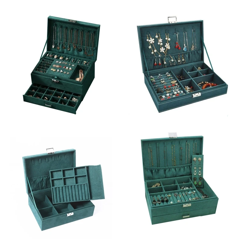 Женская шкатулка для драгоценностей коробка хранения большой емкости идеальный