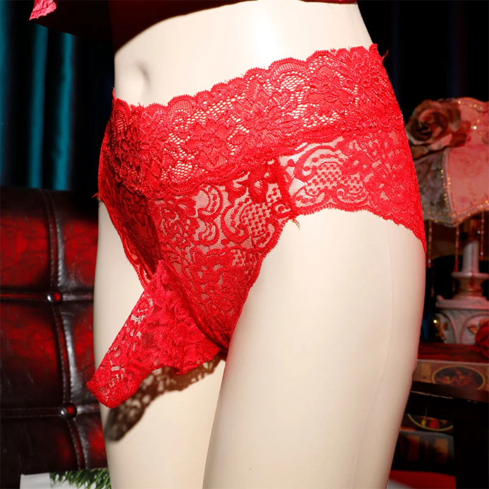 

Мужские стринги с открытой промежностью, сексуальные кружевные трусики-танга