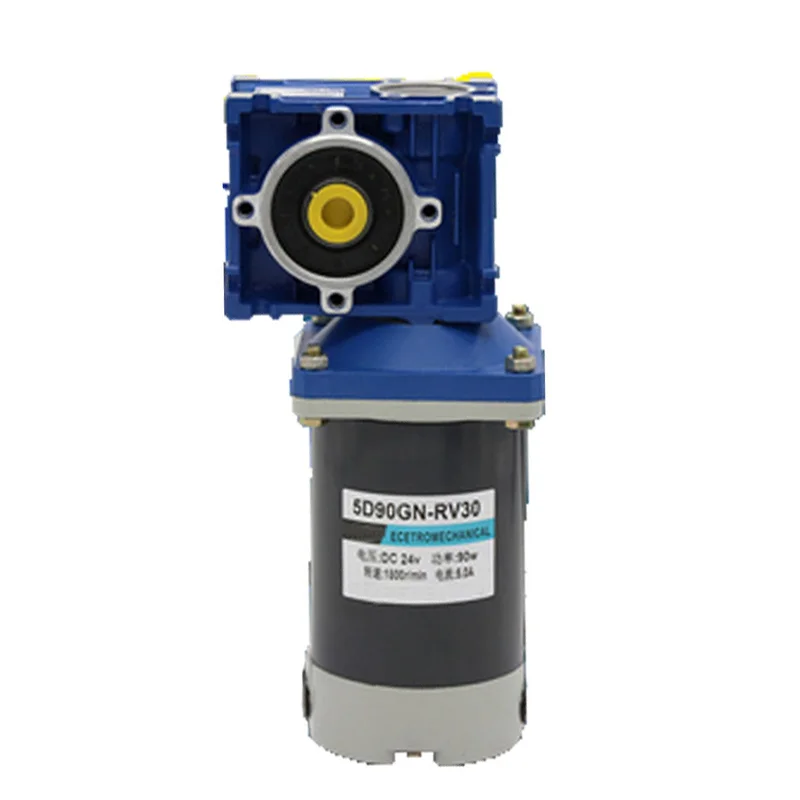 

Bringsmart 5D90GN-RV30 90W DC Worm Gear Motor 12v 24V DC motor Self-locking Speed Control 1.27-19.6N.m High Torque
