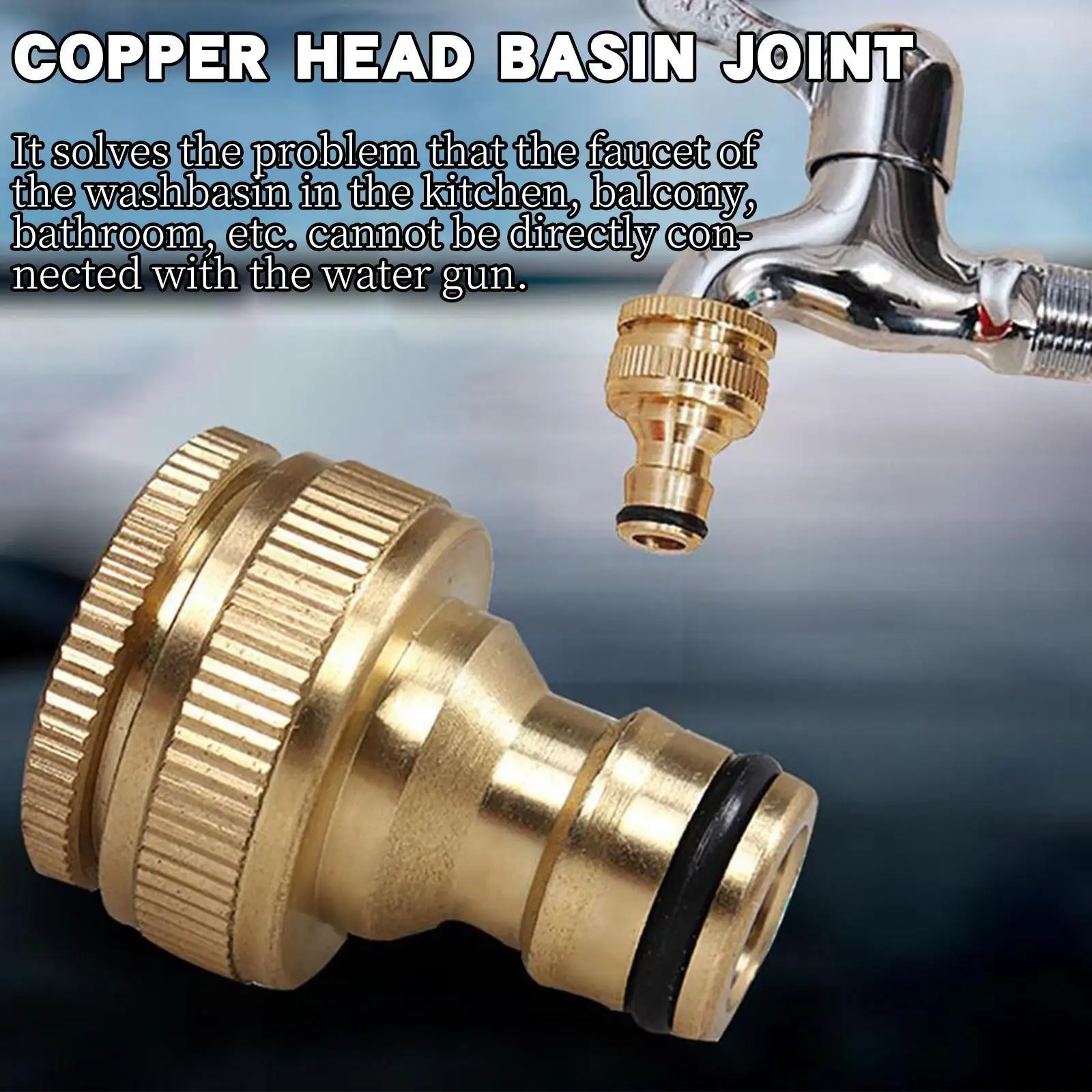 

Universal Tap Kitchen Adapters Brass Faucet Tap Connector Garden Hose Pipe Fitting Joiner Fit Adaptor Watering Mixer Tool B E7h1