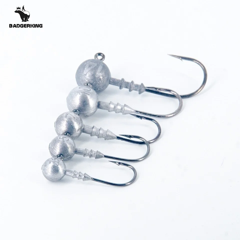 

3.5g 5g 7g 10g 14g Jig Head with bait holder barb Fishing Hooks box packing Fishhooks For soft plastics Fishing