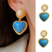 earrings for women luxury temperament luminous stone earrings jewelry stud earrings dangle earrings blue turquoise