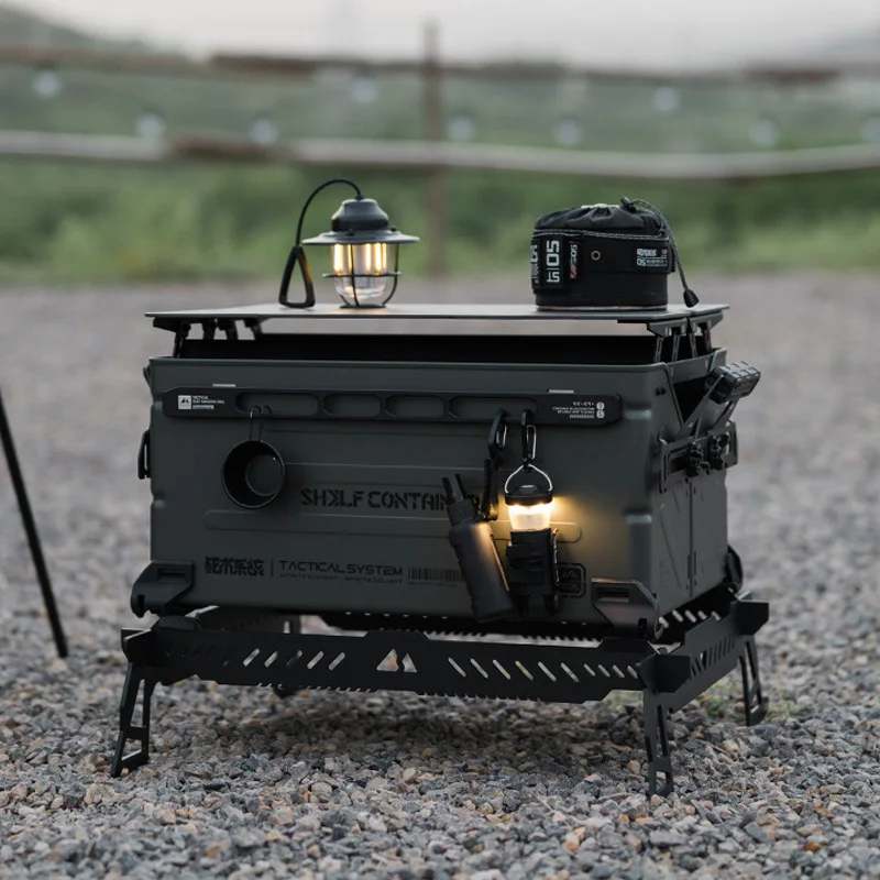 Многофункциональный ящик для хранения в кемпинге ShineTrip-Outdoor алюминиевый большой