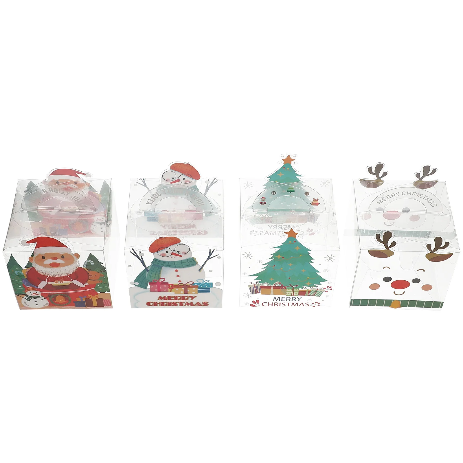 

Boxes Gift Box Clearcontainer Transparent Favors Presents Christmas Packaging Cartoon Favor Cookie Holiday Thanksgiving Easter