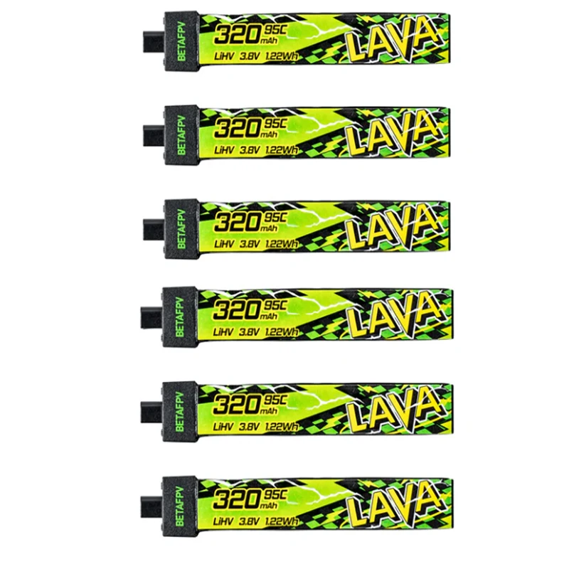 Аккумулятор 1S 3.8V 320mAh 95C BETAFPV LAVA II с разъемом BT2.0, совместимый с квадрокоптерами Air65, Meteor65 Pro и Cetus FPV Tiny Whoop (art.: 3920dbbe11f37) - 3920dbbe11f37