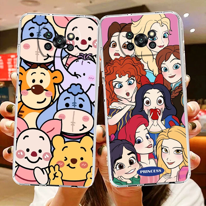 

Transparent Phone Case For Xiaomi Poco X4 X3 X2 NFC F4 F3 F2 GT M5s M4 M3 M2 Pro C50 C40 C3 Disney Winnie the Pooh Cover Shell