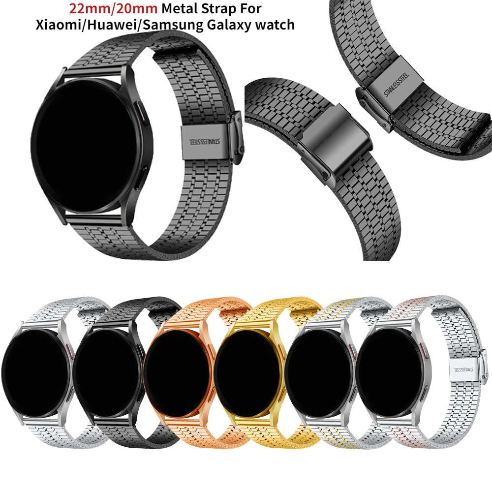 

Metal Strap For Xiaomi Watch S2 S1 Pro active Stainless steel Bracele Watchband For Samsung Galaxy Watch 5 pro 4 classic 3 band