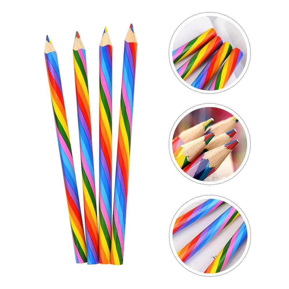 

8Pcs Rainbow Color Pencils Students Painting Pencils Art Craft Supplies (Assorted Color)