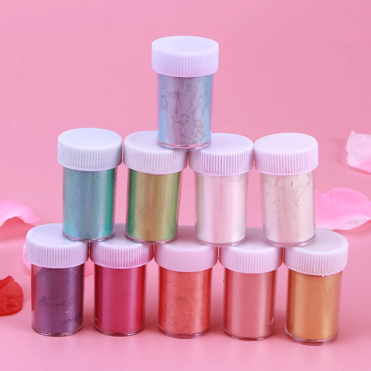 

10 Mineral Makeup Pigments Mica Powder Safe to Use for DIY Handwork Nail Lipstick )