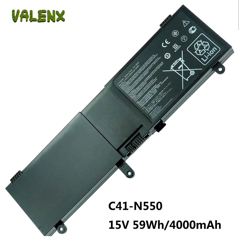Valenx C41-N550 Аккумулятор для ноутбука ASUS N550 N550JA N550JV N550J N550X47JV N550X47JV-SL N550JK Q550L Q550LF G550 G550JK Series