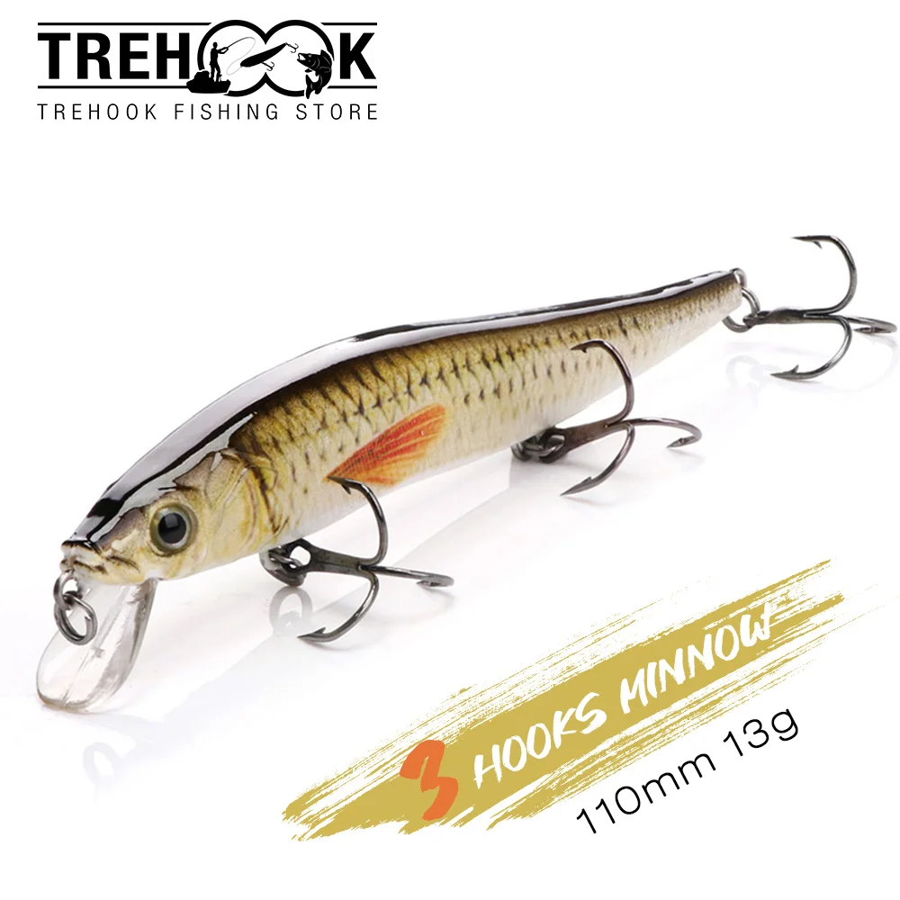TREHOOK Специальное предложение три крючка 11 см 13 г большой воблер ...