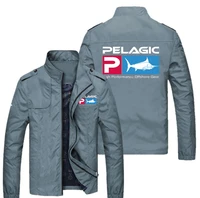 2022 new spring autumn pelagic fishing logo men stand collar casual sweatshirt long sleeve zipper cardigan jacket 5 colors