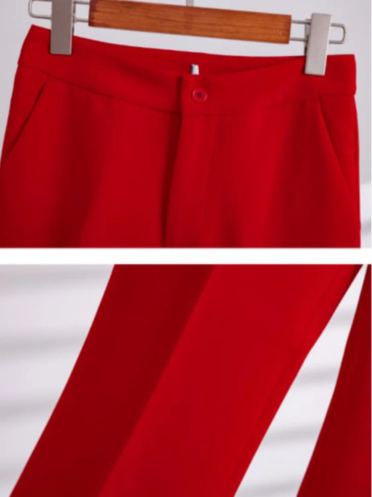 Slanted Breasted Chic and Elegant Woman Pants Set Lapel Blazers for Womens Sets Suit + Pants 2-piece Set Luxury Women's Suit