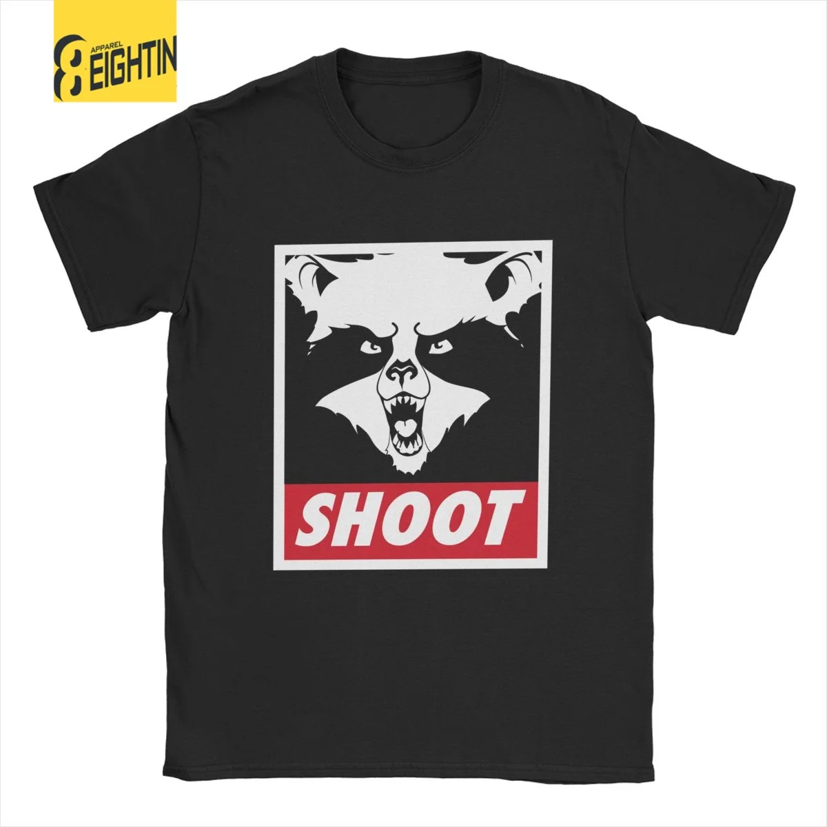 

The Raccoon Doesn't Obey He Shoot Men's T Shirt Marvel Fashion Unisex Tee Shirt Short Sleeve O Neck T-Shirts 100% Cotton Clothes