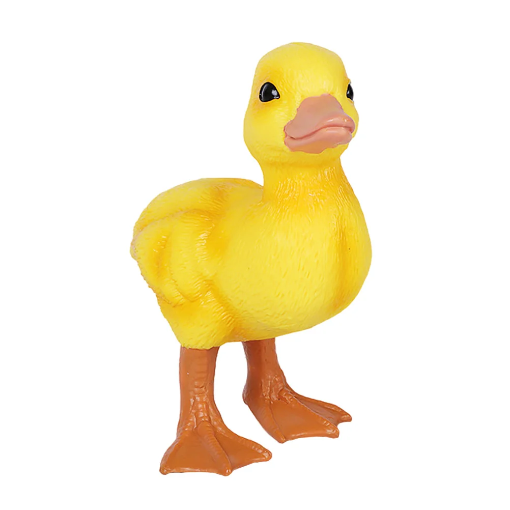 

Simulation Yellow Duck Ornament Plastic Animal Figurine Decor Kids Educational