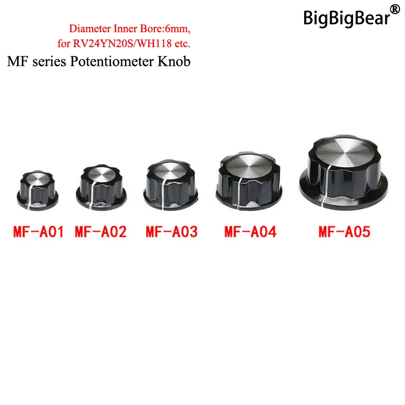 10 шт. MF-A01/A02/A03/A04/A05 Ручка потенциометра бакелитовый Потенциометр ручка крышка