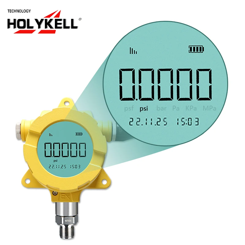 

Holykell intrinsically safe explosion proof LCD display gprs 4g wireless lora water pressure transmitter