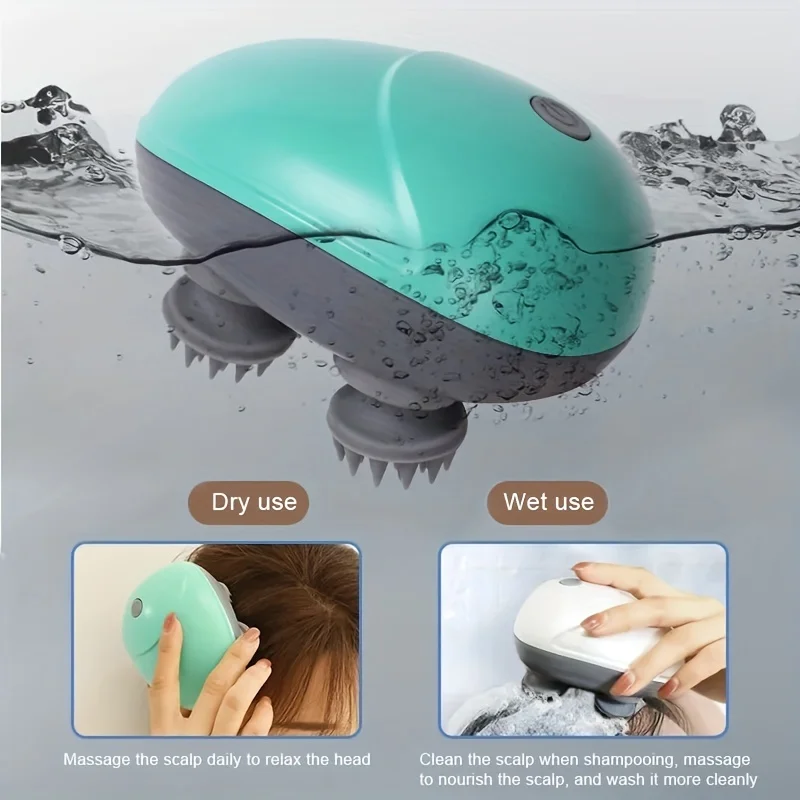 Массажер для головы — массажер кожи осьминога сухого и влажного разминания