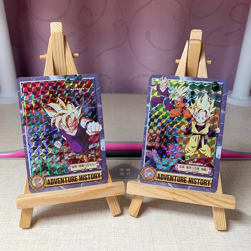 9PCS Dragon Ball Advance Adventure Flash Card Super Saiyan One Goku Gohan Toy Game Collection Cards |