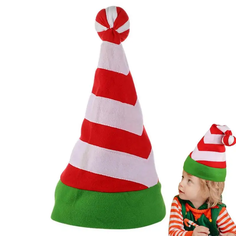 Long Striped Christmas Hat Ugly Christmas Hat Novelty Elf Hat Long Strip Elf Hat Tip With A Ball Christmas Ugly Party Elf Hats