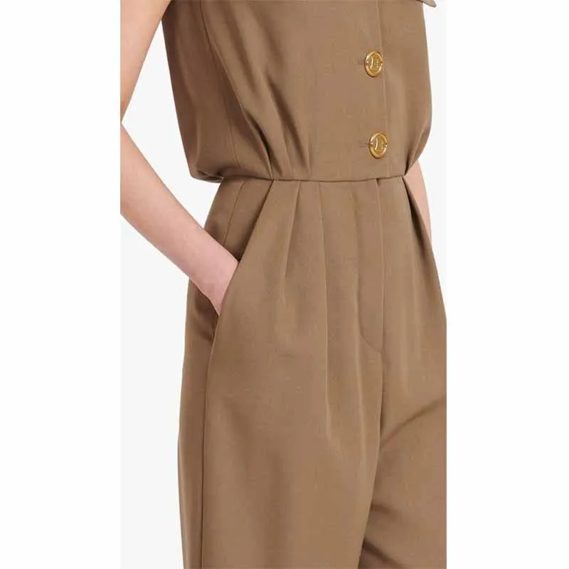 Летнее крутое коричневое однотонное красивое приталенное боди Dolly Drone без