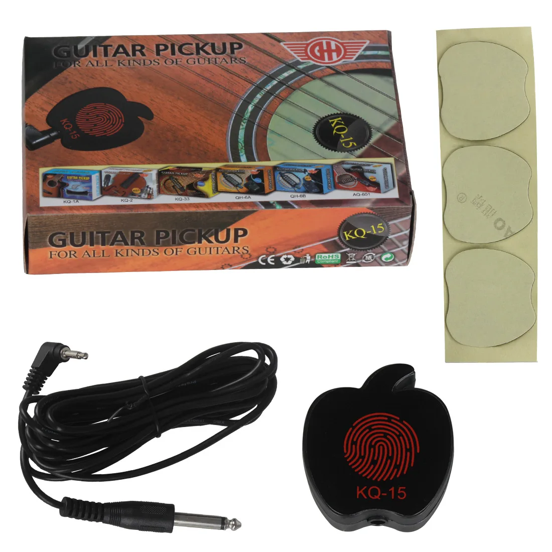 

KQ-15 Acoustic Guitar Pickup Piezo Contact Microphone Transducer High Sensitivity Pickup For Guitar/Ukulele/Violin/Pipa/Guzheng