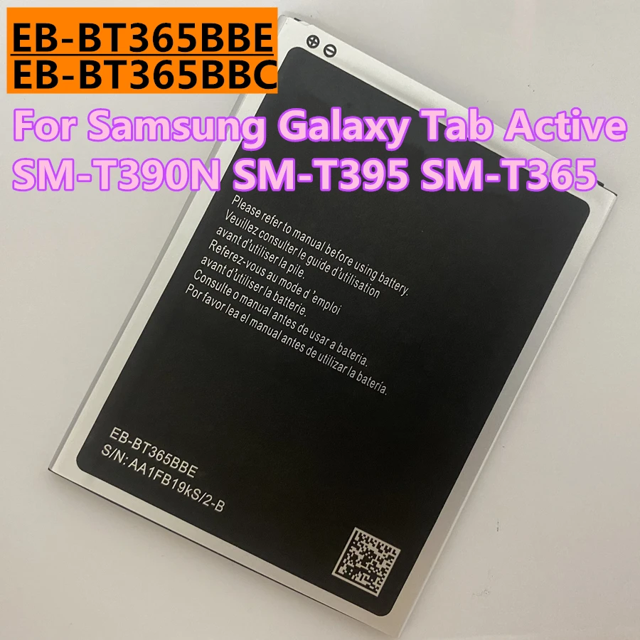 

New Original EB-BT365BBC EB-BT365BBE 4450mAh for Samsung Galaxy Tab Active SM-T390N SM-T390 SM-T395 SM-T365 SM-T360 WiFi Battery