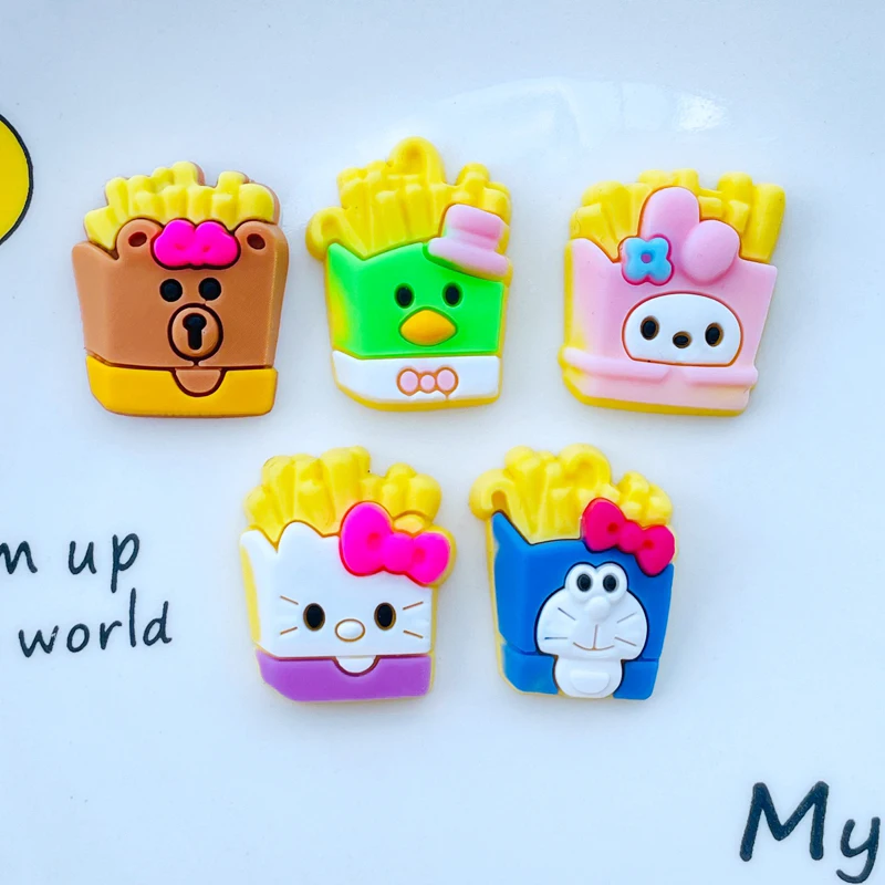 

10 шт., новинка, милый мини картофель фри, животные серии, мягкий Glu альбом для вырезок из кабошона Diy аксессуары для украшения рукоделия J24