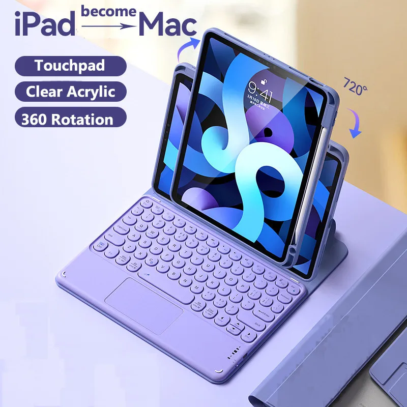 Вращающийся на 360 градусов чехол для клавиатуры Xiaomi Pad 7 Pro 11 2 дюйма 2024 6 2023 5 Redmi SE