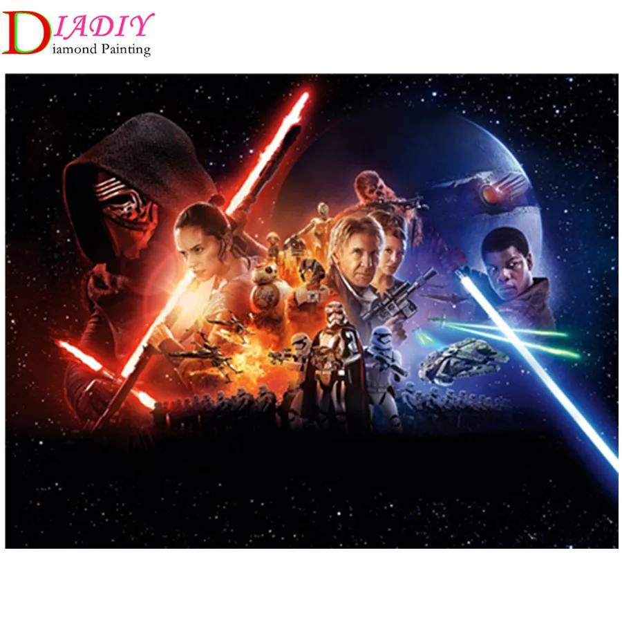 

DIY 5D Diamond Painting Movie Star Alien war Full Diamond Embroidery Sale Picture Of Rhinestones For Festival Gifts