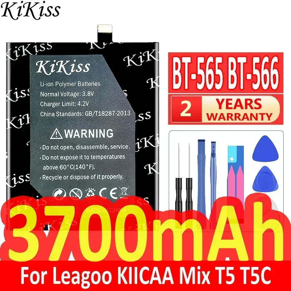 Аккумулятор KiKiss 3700 мАч BT-565 BT-566 BT565 BT566 для Leagoo KIICAA Mix T5 T5C