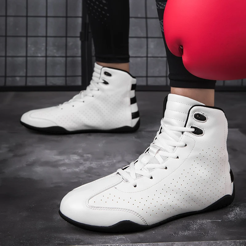 Professional Boxing Boots Wrestling Shoes Equipment Combat Sports Shoes Men and Women Fitness Equipment Training Fighting Boots