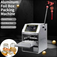 Wholesale Aluminum Square And Round Foil Lid Food Container Sealing Machine