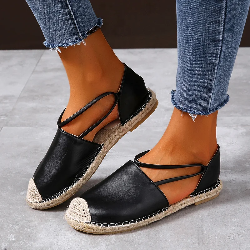 

2022 New Women's Platform Espadrilles Flock Shoes Slippers Womens Casual Shoes Breathable Flax Hemp Canvas Shoes Drop Shipping