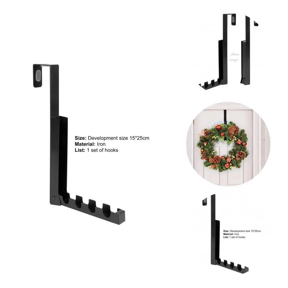 

Practical Folding Hook Holder Over The Door Anti-corrosion Clothes Hanger Rack Folding Coat Hook 1 Set