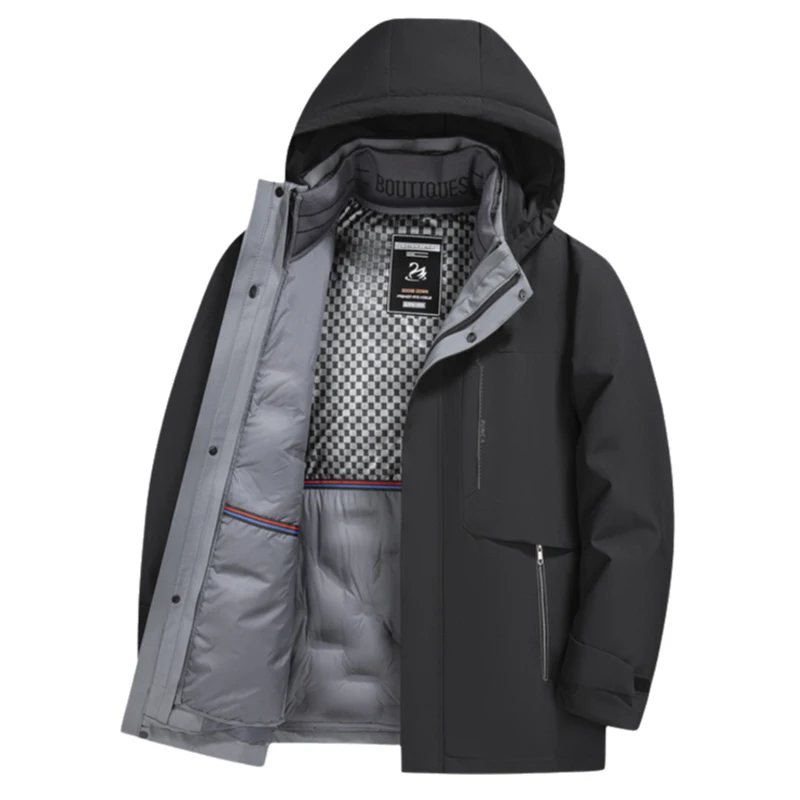 Куртка на гусином пуху Romon мужская зимняя одежда для папы среднего и пожилого