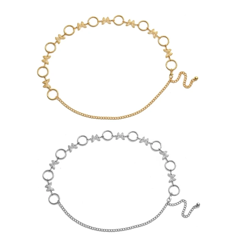 

Silver Belt Punk Butterfly Chains for Jeans Stage Shows for Women Girls