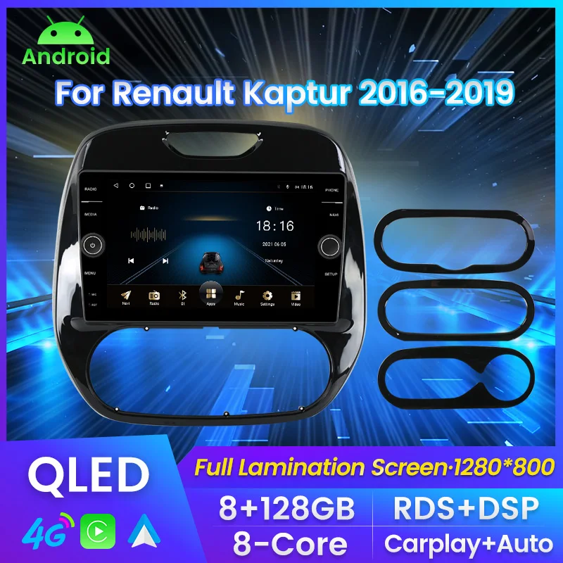 

Автомагнитола 2 Din, 8 ядер, Android 11, Автомагнитола для Renault Kaptur 2016, 2017, 2018, 2019, навигация GPS, DVD, мультимедийный плеер QLED