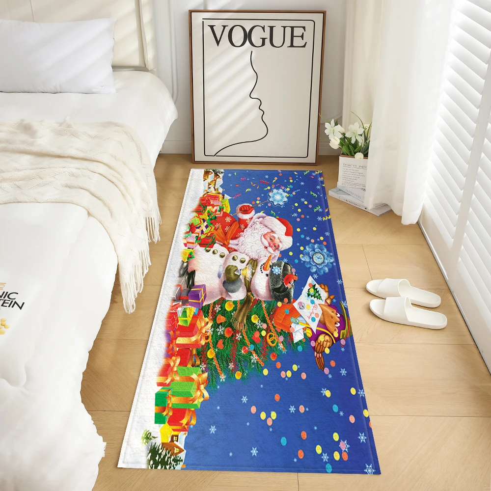 Рождественский кухонный коврик для входной двери напольное украшение спальни